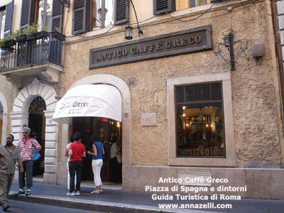 antico caff greco  piazza di spagna e dintorni roma