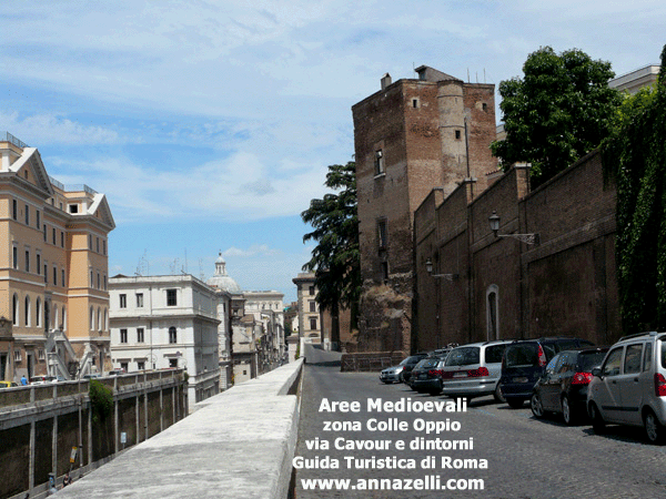 aree medioevali zona colle oppio via cavour e dintorni roma