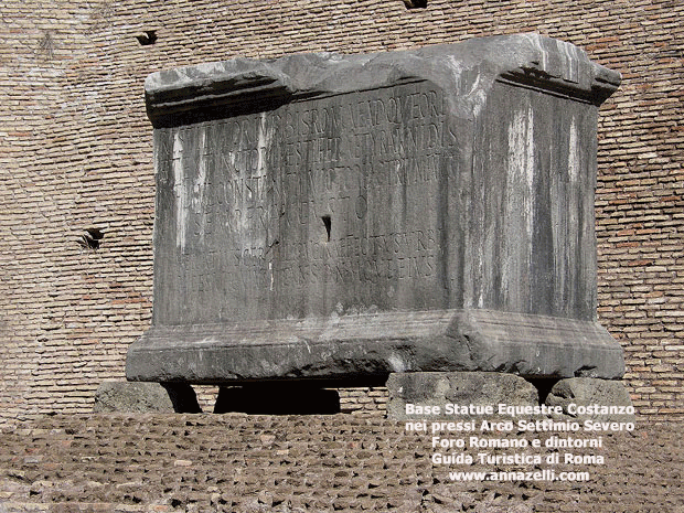 base statua equestre costanzo foro romano e dintorni roma