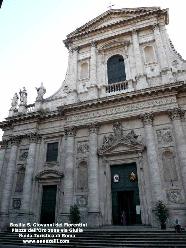 basilica san giovanni dei fiorentini piazza dell'oro via giulia e dintorni roma