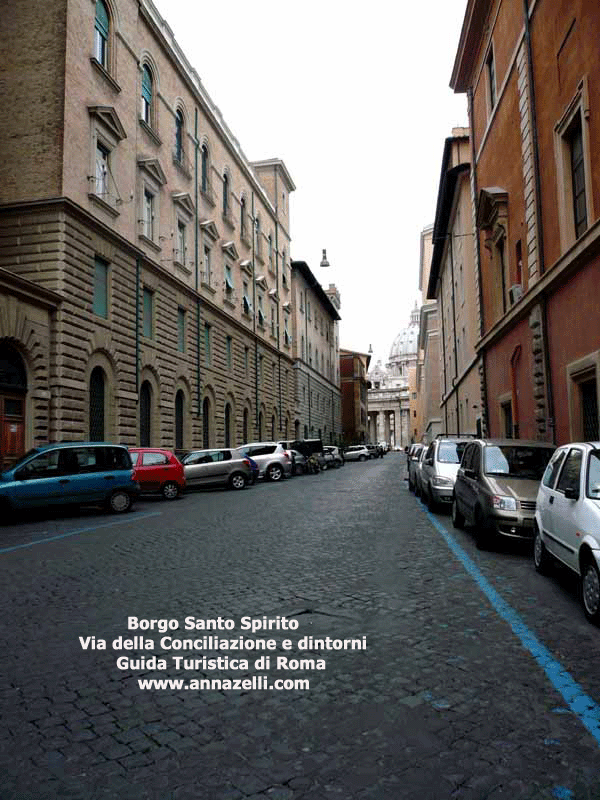 borgo santo spirito a via della conciliazione e dintorni roma