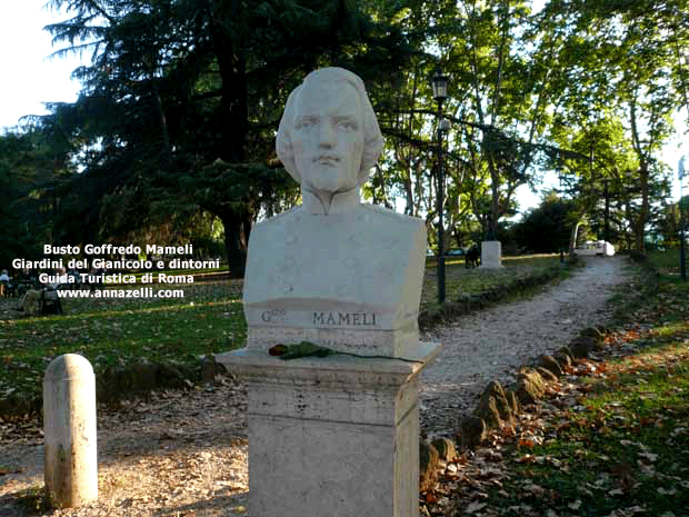 busto di goffredo mameli autore dell'inno nazionale italiano gianicolo e dintorni roma