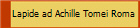 Lapide ad Achille Tomei Roma