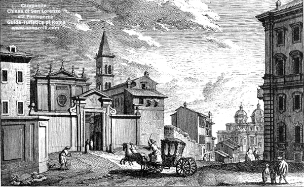 campanile chiesa san lorenzo in panisperna incisione