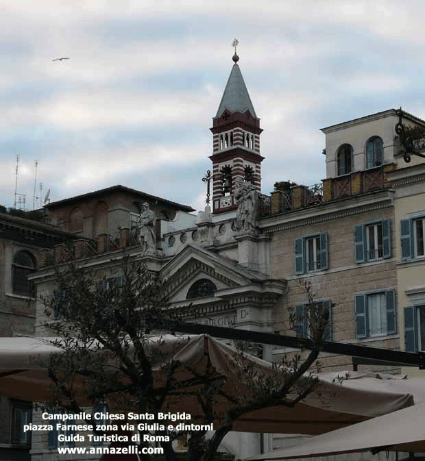 campanile chiesa santa brigida piazza farnese via giulia e dintorni roma