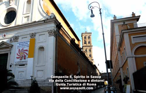 campanile chiesa santo spirito in sassia via della conciliazione e dintorni roma