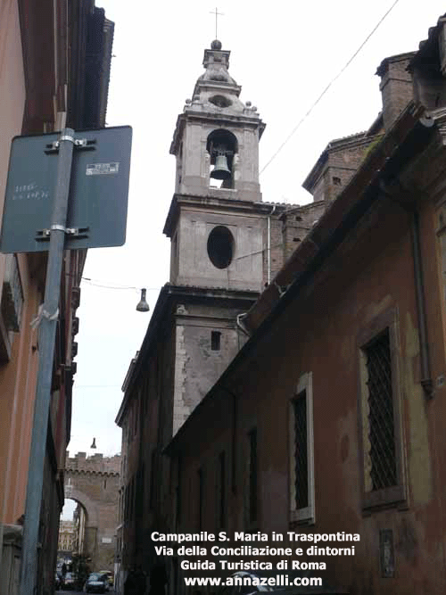 campanile chiesa santa maria in traspontina via della conciliazione e dintorni roma