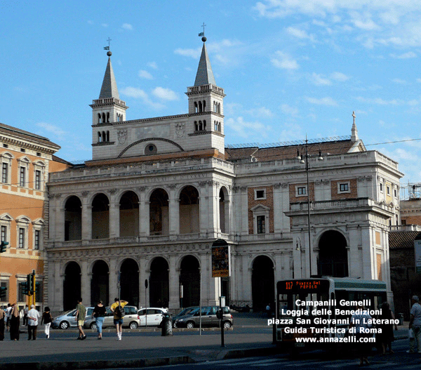 campanili gemelli loggia delle benedizioni san giovanni in laterano roma