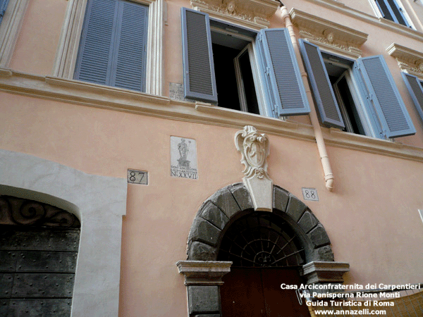 casa arciconfraternita dei carpentieri via panisperna roma