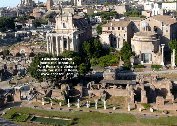 casa delle vestali foro romano e dintorni roma