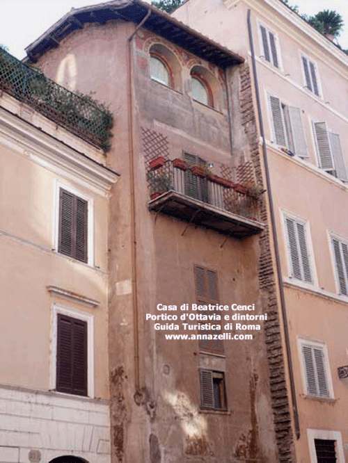 casa di beatrice cenci zona portico d'ottavia roma