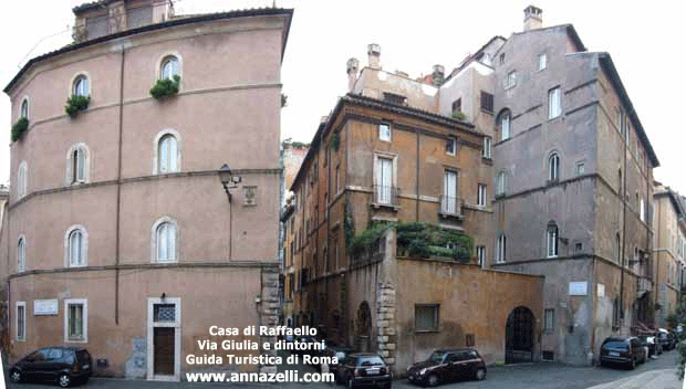 casa di raffaello via giulia e dintorni roma