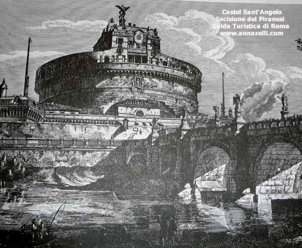 castel sant'angelo incisione piranesi roma