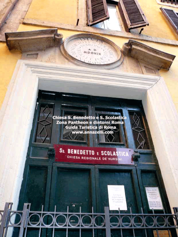 chiesa dei santi benedetto e scolastica via di torre argentina zona pantheon roma
