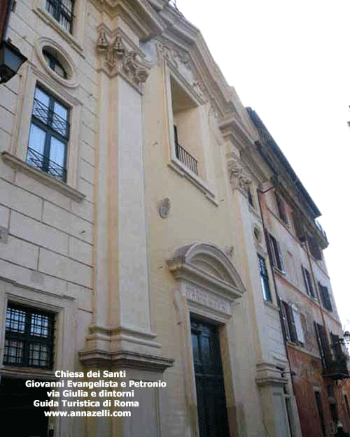 chiesa dei santi giovanni evangelista e petronio via giulia e dintorni roma