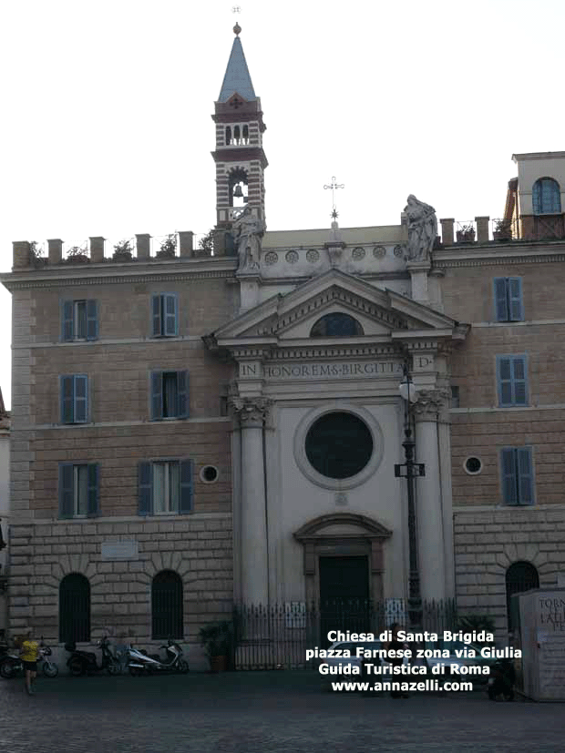 chiesa santa brigida piazza farnese via giulia e dintorni roma