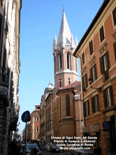 chiesa ogni santi all saints piazza di spagna e dintorni roma