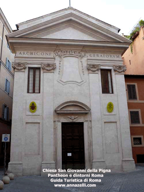 chiesa san giovanni della pigna pantheon e dintorni roma