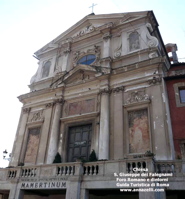 chiesa san giuseppe dei falegnami foro romano e dintorni roma