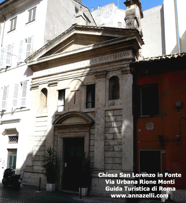 chiesa san lorenzo in fonte, via urbana, roma