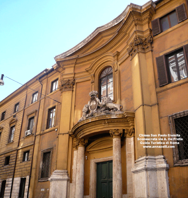 chiesa san paolo I eremita via agostino de pretis roma