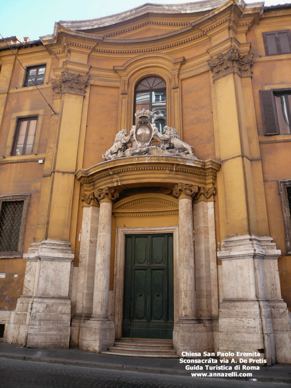 chiesa san paolo eremita via agostino de pretis (roma)