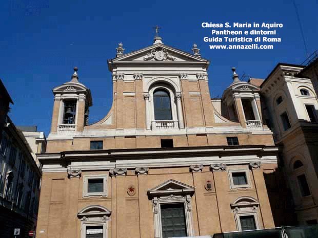 chiesa santa maria in aquiro piazza capranica pantheon e dintorni roma