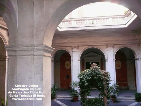 chiostro chiesa sant'agata dei goti via mazzarino roma
