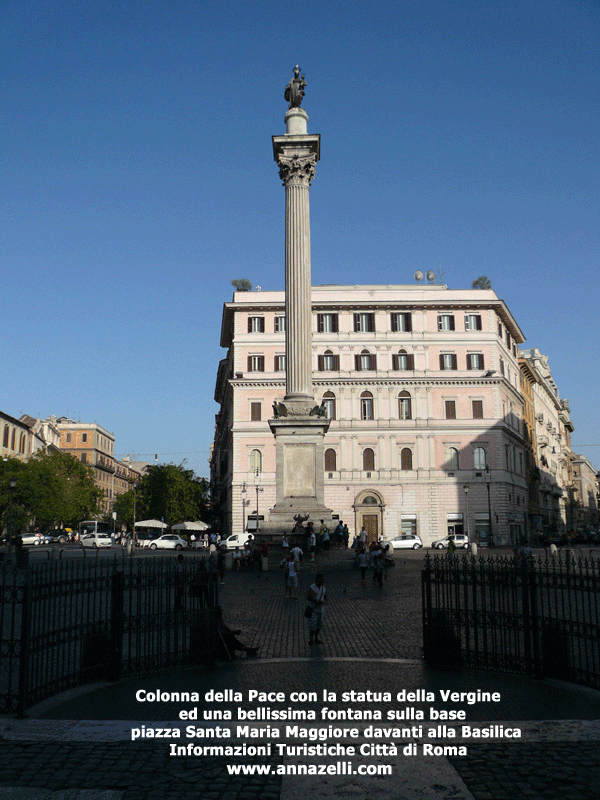 colonna della pace, piazza santa maria maggiore, roma