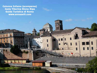 colonna infame isola tiberina scomparsa roma