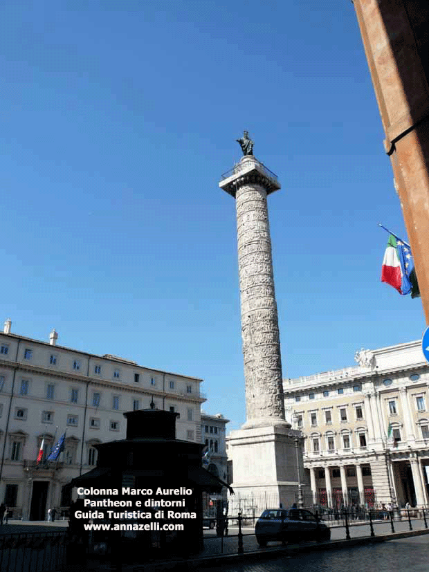 colonna marco aurelio piazza colonna pantheon e dintorni roma
