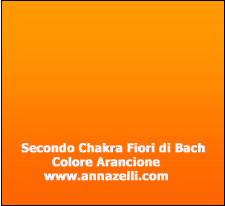 COLORE ARANCIONE SECONDO CHAKRA E FIORI DI BACH