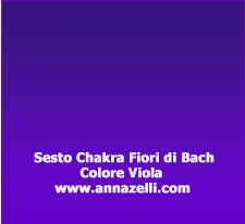 COLORE VIOLA SESTO CHAKRA E FIORI DI BACH