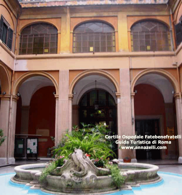 cortile ospedale fatebenefratelli isola tiberina roma