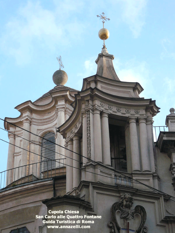 cupola della chiesa di san carlo alle quattro fontane roma