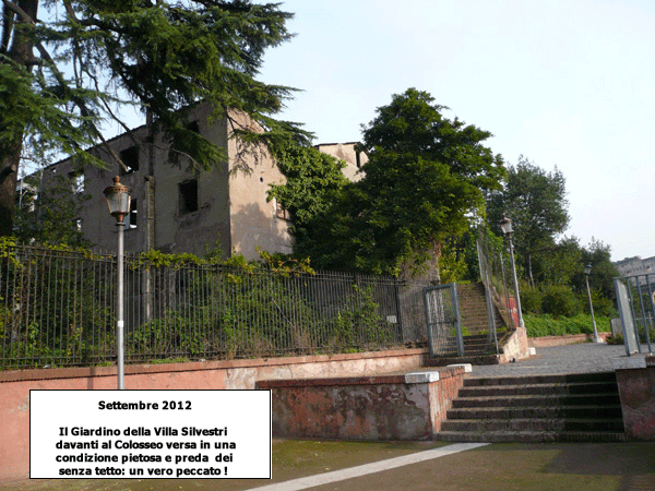 degrado del giardino e della villa Rivaldi Silvestri Roma