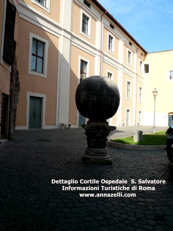 dettaglio cortile ospedale del salvatore roma