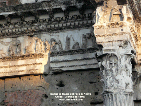 dettaglio del fregio del foro di nerva roma