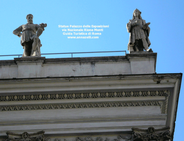 dettaglio statue palazzo delle esposizioni via nazionale roma