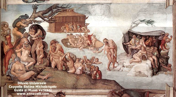 diluvio universale michelangelo volta cappella sistina