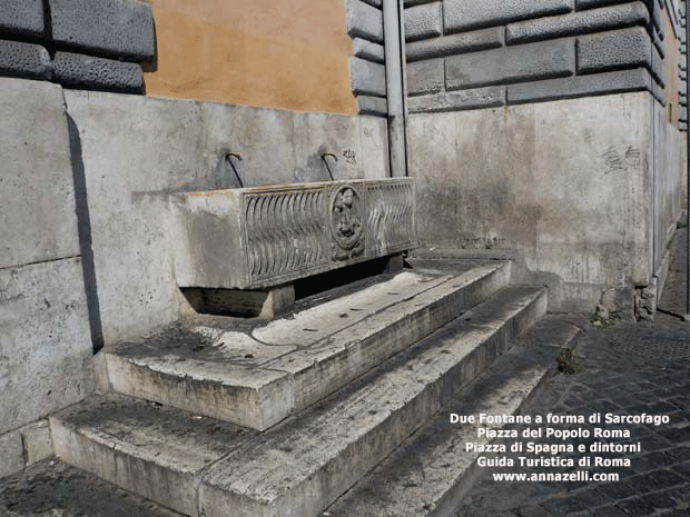 fontane a forma di sarcofago piazza del popolo piazza di spagna e dintorni roma