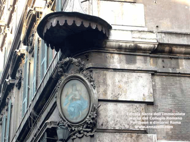 edicola sacra dell'immacolata piazza del collegio romano pantheon e dintorni roma