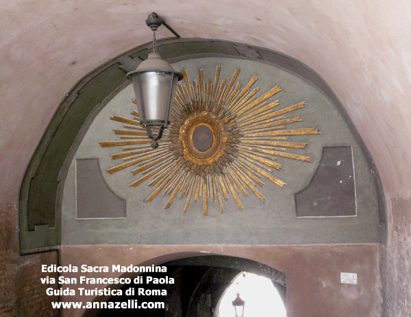 edicola sacra madonnina via san francesco di paola roma