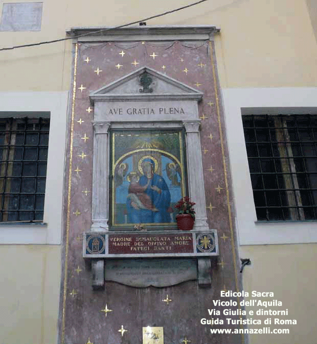 edicola sacra madonna vicolo dell'aquila via giulia e dintorni roma