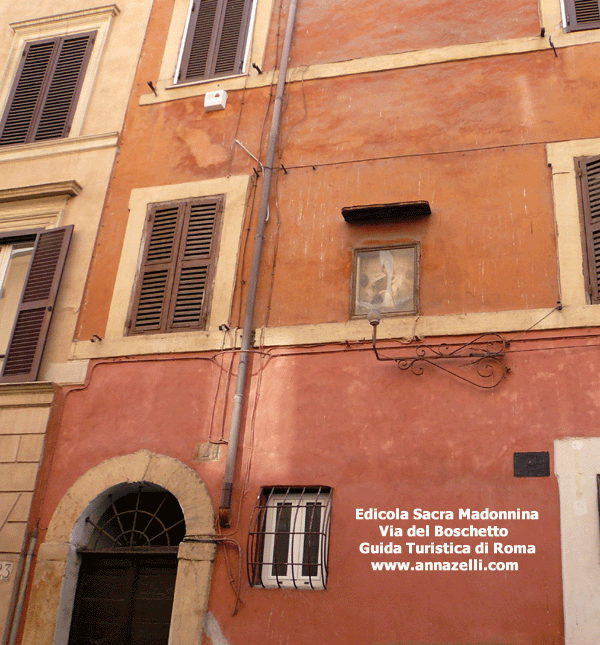edicola sacra madonnina via del boschetto 125 rione monti roma