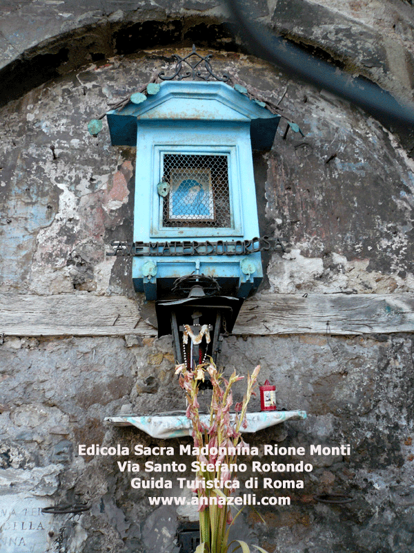 edicola sacra madonnina  via santo stefano rotondo,roma