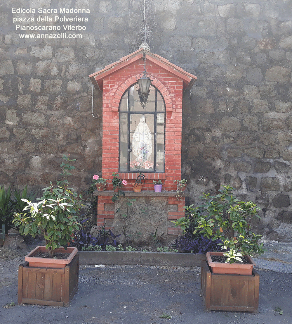 edicola sacra a piazza della polveriera pianoscarano viterbo info e foto anna zelli