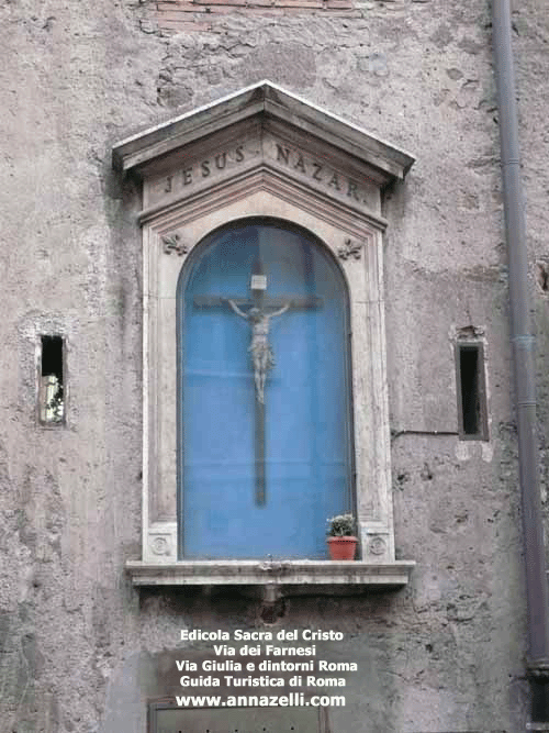 edicola sacra del cristo via dei farnesi via giulia e dintorni roma