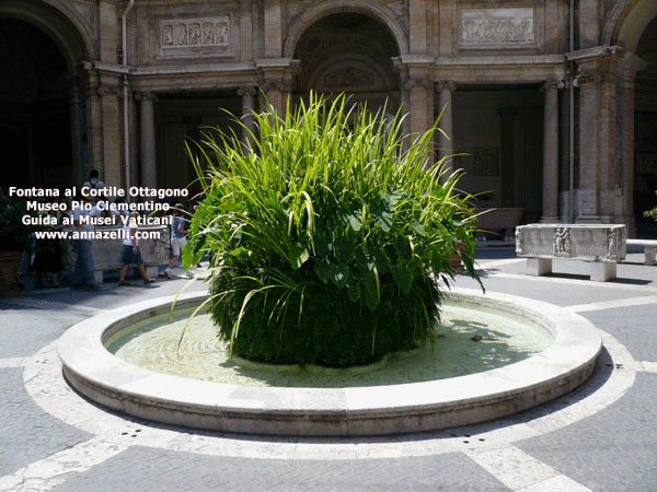 fontana al cortile ottagono museo pio clementino (musei vaticani)