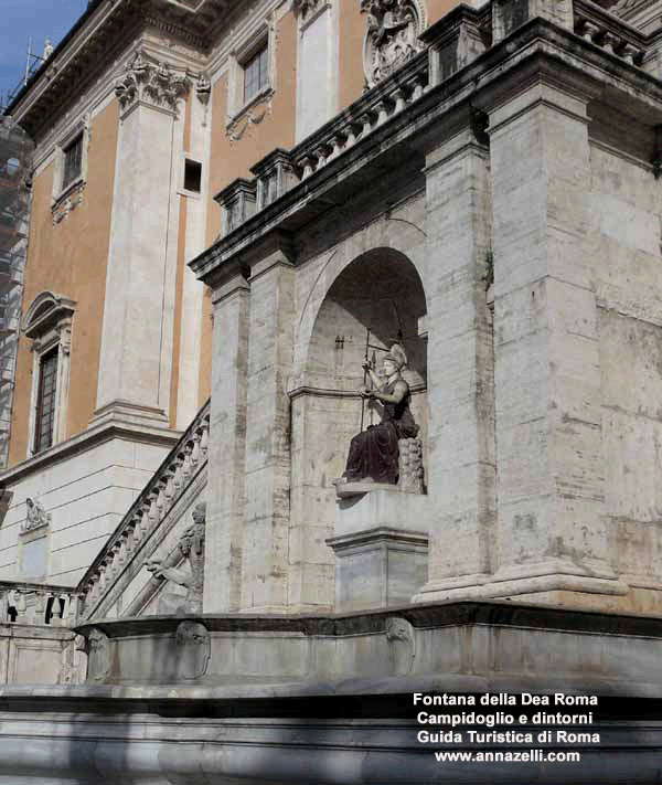 fontana dea roma palazzo senatorio campidoglio e dintorni (roma)
